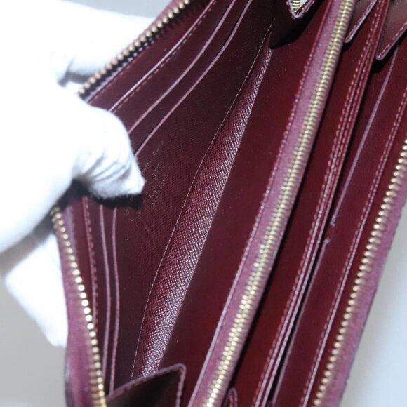 LOUIS VUITTON Damie Payette Zippy Wallet Long Wallet Red - Picture 14 of 16